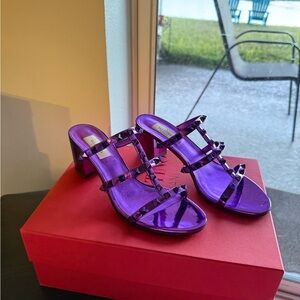 Valentino Purple Studded Women's Heels